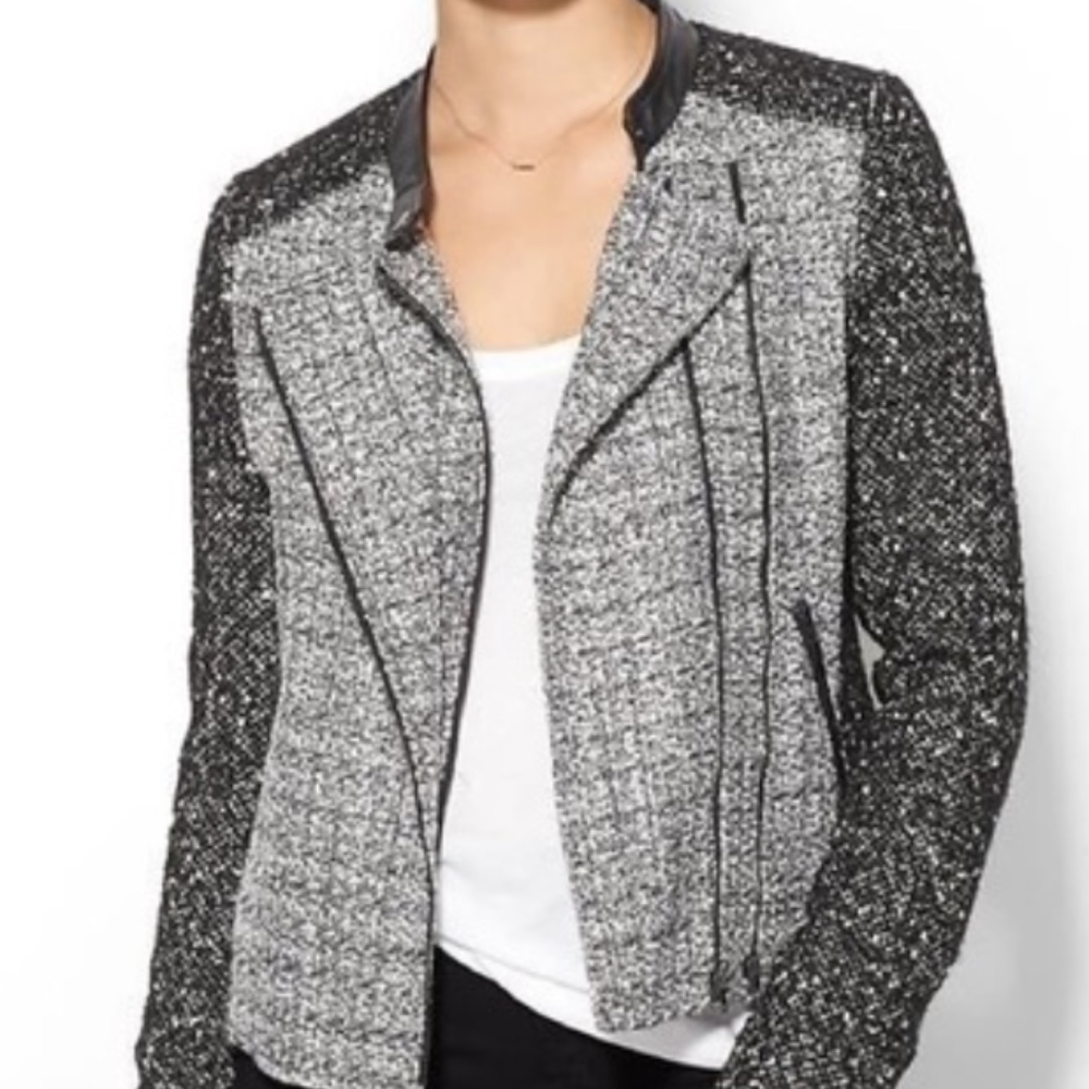 Piperlime Wool Moto Jacket